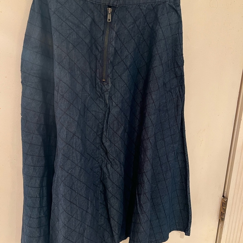 EUC A Line Denim Skirt FOREVER 21 Size S WORK Vintage Jean Midi denim - Picture 4 of 9